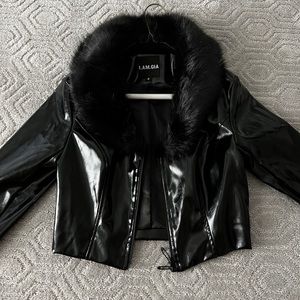 I.AM.GIA Faux Leather slightly cropped jacket